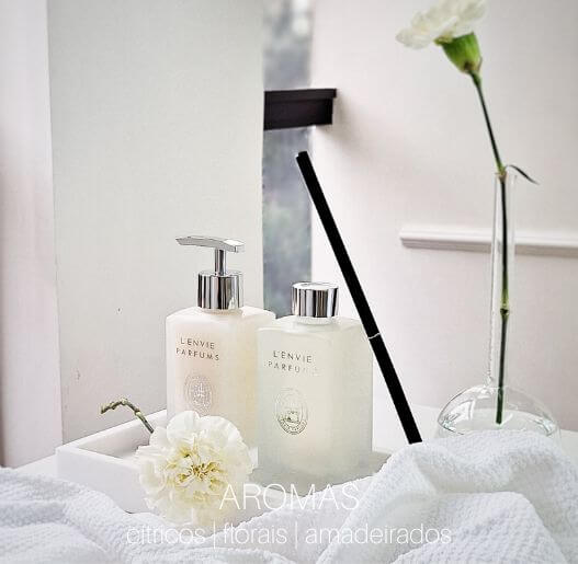 Produtos de aromaterapia L'envie Parfums: sabonete líquido e difusor, Para La Casa